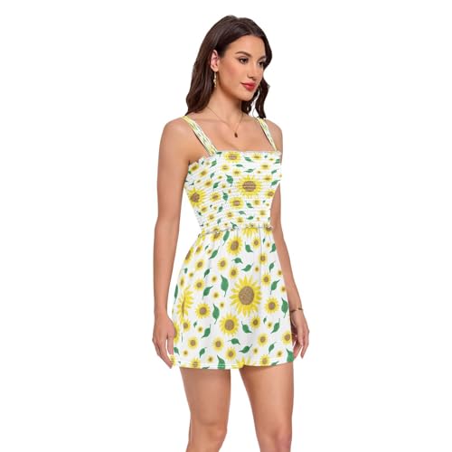 Barboteuse d'été col carré et short fluide imprimé fleurs de printemps décontracté
