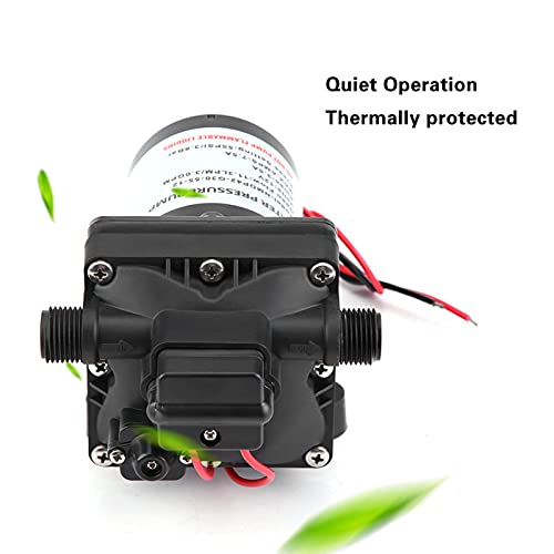 Pompa Acqua per, Pompa Acqua per 12V, 3 Galloni Al Minuto Pompa A Pressione Acqua per Autoadescante 7,5 A, 55 PSI con Pressostato, per Yacht Campeggio RV