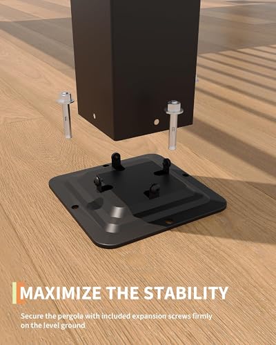 Image of 10X12 FT Louvered Pergola with Adjustable Roof, Integrated Drainage System, Easy Installation, Outdoor Pergola for Backyard, Garden, Poolside, Hardtop Gazebo