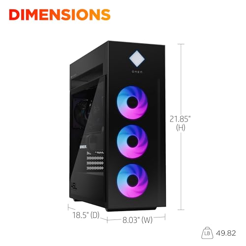 Image of HP OMEN 45L Gaming Desktop, Intel Core Ultra 9 285K, 64 GB RAM, 2 TB SSD, NVIDIA GeForce RTX 5090, Windows 11 Pro, Microsoft Copilot, Tempered Glass, GT22-3090 (2025)