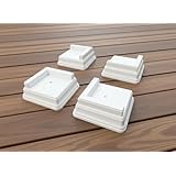 OAKENZ ホワイトコーナープランターフィート(4パック) – 正方形&長方形のプランターボックス用の隆起したサポート デッキ&パティオ保護 UV安定リサイクル可能な素材 ニュージーランド製