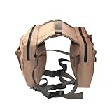 Abaodam Mochila para Perros Ajustable de Viaje y Senderismo Bolsa de Sillín Multifuncional para Perros Medianos y Grandes Resistente y Cómoda para Camping y Paseos Diarios