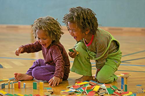 500 Dominos jeu de construction multicolore en bois massif - 6