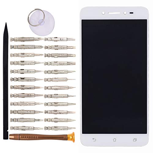 Image of LCD Screen Display with Digitizer Touch Panel Without Bezel Frame Compatible with Asus Zenfone Live ZB501KL Zenfone 3 Go(White)