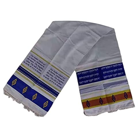 Baiyao Messianic Tallit Prayer Shawl Men Women Messianic Tallit Prayer Shawl, Jewish Christian Tallits,Blue/Purple/Red, One Size Cover