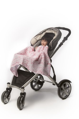 Image of SwaddleDesigns Marquisette Receiving Swaddle Blanket for Baby Boys & Girls, Soft Premium Cotton Muslin, Best Shower Gift, Sterling Lush, Parent Picks Award Winner