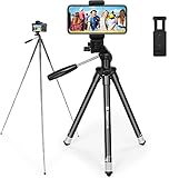 Fotopro Lightweight Phone Tripod with Remote 40 inches Camera Tripod Stand with Bag Phone Mount Travel Tripod for Camera iPhone Vlogging FY 583 Black