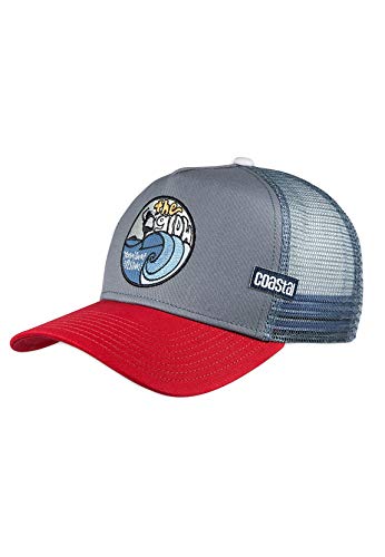 Casquette Trucker COASTAL rouge idéale pour vos sessions de skate et vos balades en plein air