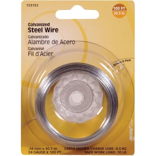 The Hillman Group 123132 24 Gauge Galvanized Wire, 100-Feet, 1-Pack