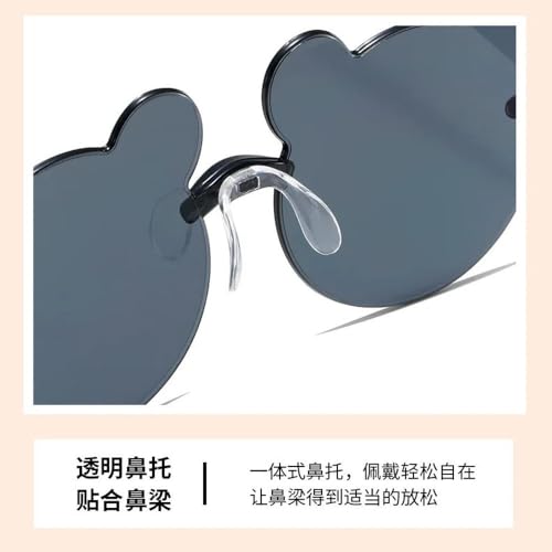 Kids Cute Bear Sunglasses Cartoon for Boy Girl Children Rimless Sun Glasses UV400 Outdoor2