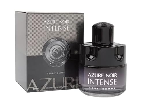 AZURE NOIR INTENSE Cologne Eau de Toilette Fragrance for Men 3.4oz/100ml, Natural Spray, Long Lasting
