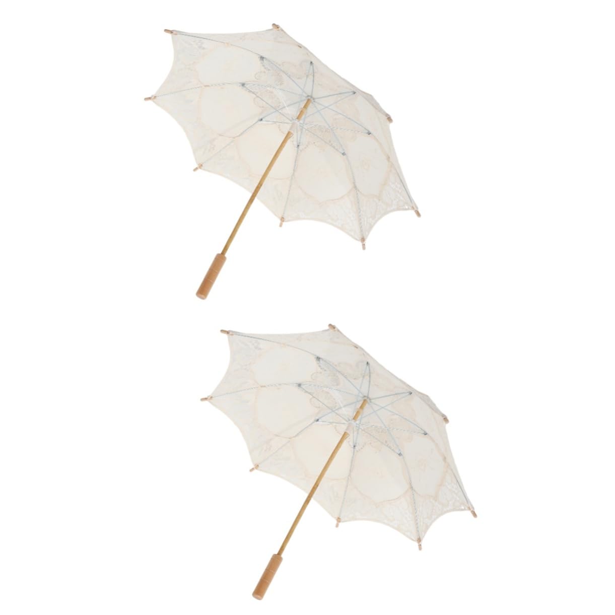 TOYANDONA 2st Regenschirm Aus Spitze Schwarzer Spitzenschirm Bestickter Japanischer Asiatischer Regenschirm Aus Papier Brautjungfer Hochzeitsschirme Braut- Hölzern