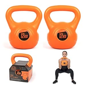 Phoenix Fitness Vinyl Kettlebell Pair – Heavy Weight Kettle Bell for Strength and Cardio Training, Sold as a Pair