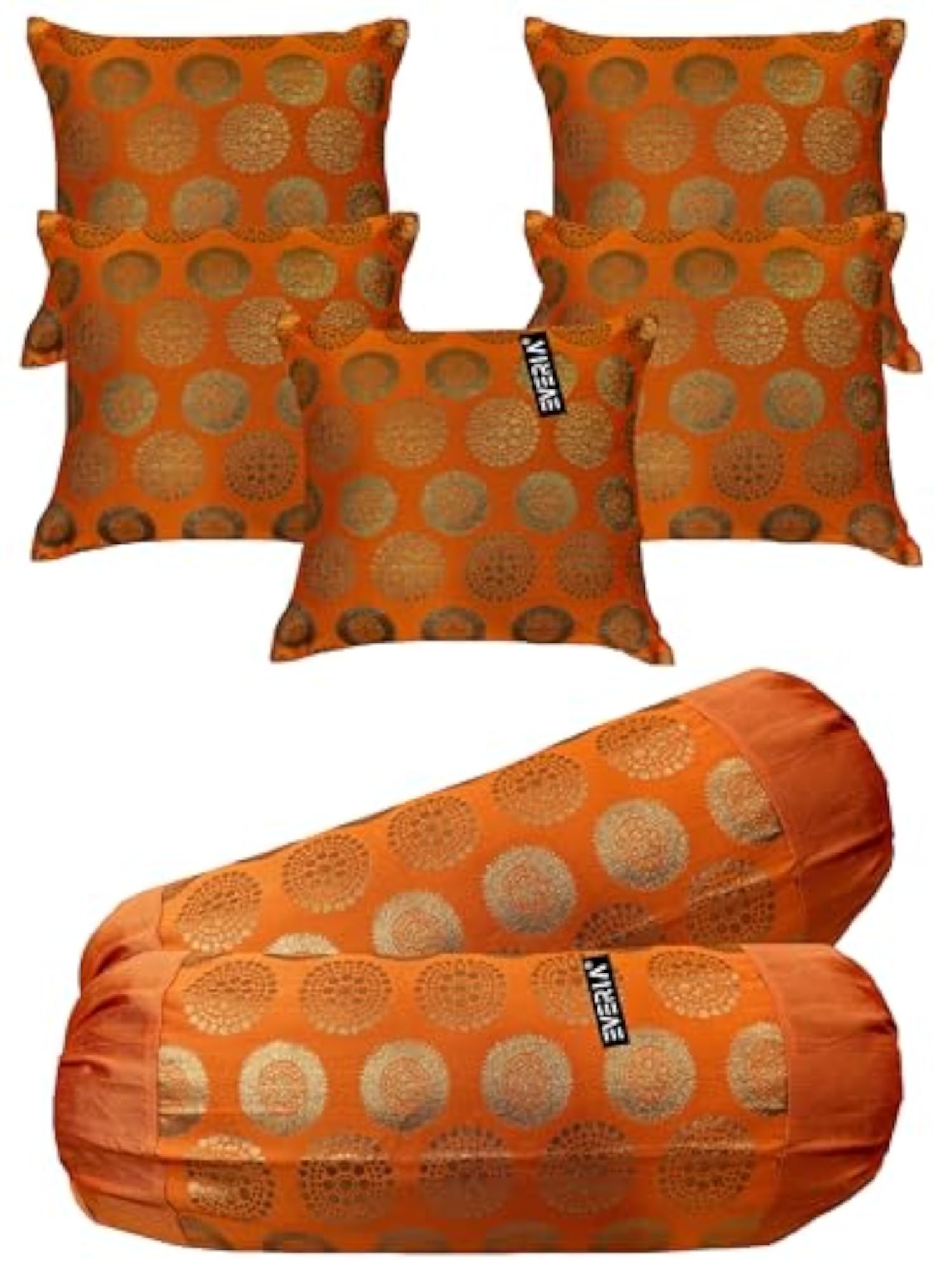 Dupion Silk Brocade Cushion Cover Combo Pack