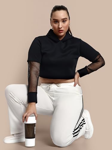 Image of CUPID Woman's Rich Cotton Side Stripes Joggers, Lower, Athleisure, Activewear Trackpant, Night n Gym Wear Lounge Pant for Ladies M to 2XL