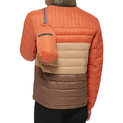 Image of Tommy Hilfiger Mens Embroidered Logo Puffer Jacket