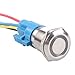 ESUPPORT 16mm 12V 3A Car Green Light Angel Eye Metal Push Button Switch Socket