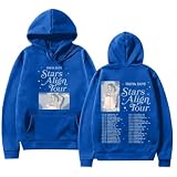 Jingho Mujer Freya Skye Sudadera con Capucha Gráfica Sudadera Casual De Gran Tamaño Streetwear (Azul Oscuro,XS)