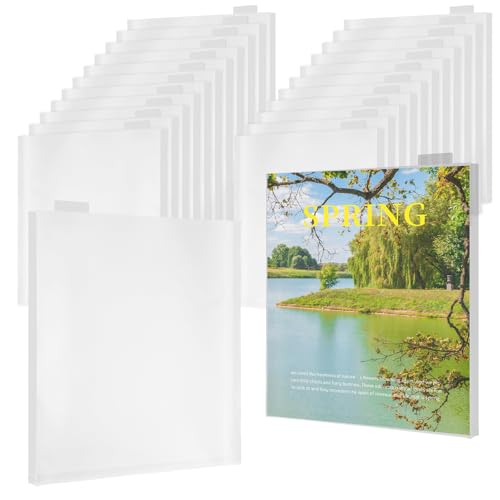 Image of 36 Pack 12 x 12 Scrapbook Paper Storage Organizer, Clear Scrapbook Paper Organizer, PVC Craft Cardstock Storage with Sealing Design Holds Cardstock Vinyl Files Photos