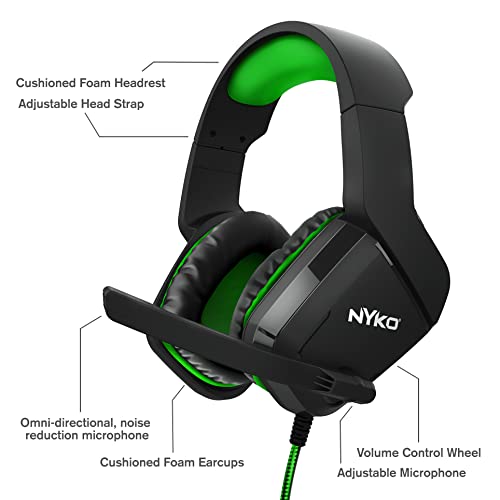 Image of Nyko NX1-4500 Wired Stereo Compatible with Xbox One, PS4, PS5, & Switch - Over-Ear, Comfortable & Compatible with Xbox Series X