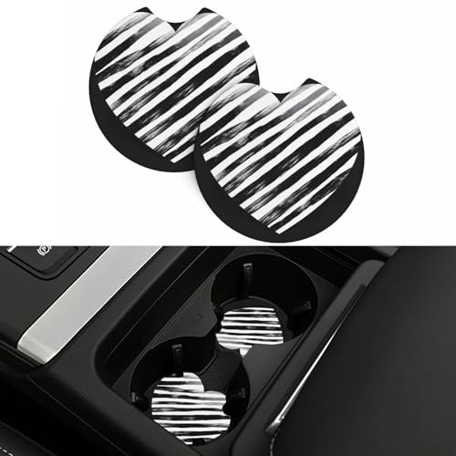 Portavasos para auto 2 piezas negro y blanco miniatura 5