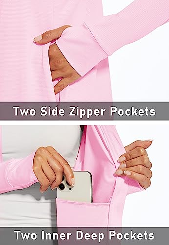 MAGCOMSEN Women's Long Sleeve Shirts UPF 50+ Sun Protection Zip Sweatshirts Hiking Running Athletic Shirts Rash Guard - Image 5