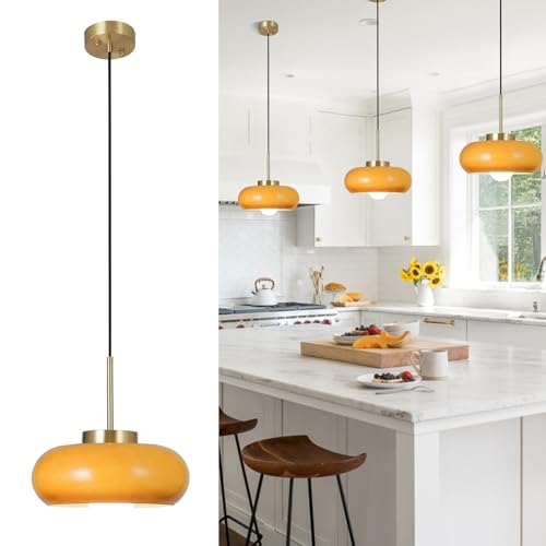MDZILIAO Pendant Lights Kitchen Island, 11" Mid Century Pendant Lighting