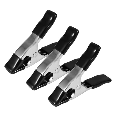 LALAFINA 3pcs Heavy Duty Spring Clamps for Backdrop Nickel Plated Clamps for Photography Home Decorations