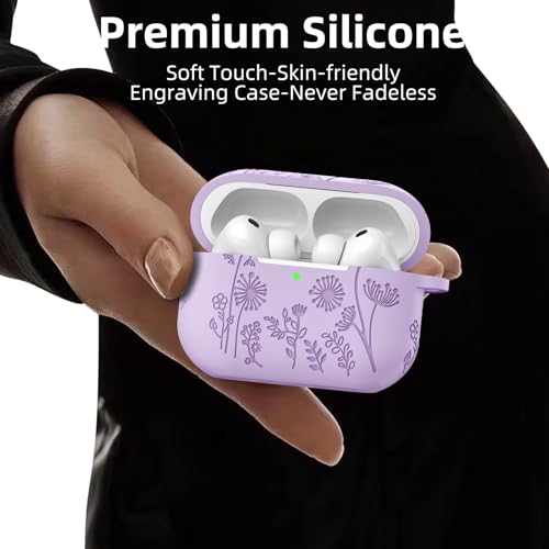 Lerobo for AirPods Pro 3 Case with Cleaner Kit & Keychain, Lavender by Lerobo - Used condition - Image 4