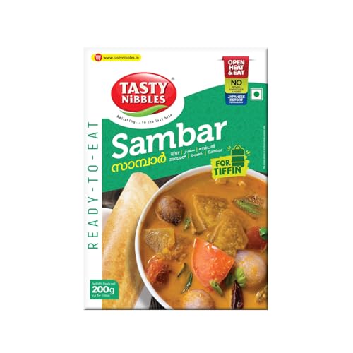 Image of Tasty Nibbles Ready to Eat Tiffin Sambar 200g [Pack of 6] | Open Heat & Eat|No Added Preservatives & Chemicals|Japanese Retort Technology