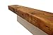 Modern Timber Craft Reclaimed Wood Fireplace Mantel Shelf | Solid Rustic American Barnwood with Floating Shelf Brackets | 2.75