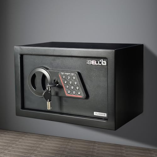 Image of IBELL SL-20B Locker Box For Money, Jewellery, Electronic Safe Locker for Home & Office -Digital Lock with Password and Emergency Key, 200H x 310W x 200D mm, 4.19kg, 12 Months Warranty (Net-8.5L)