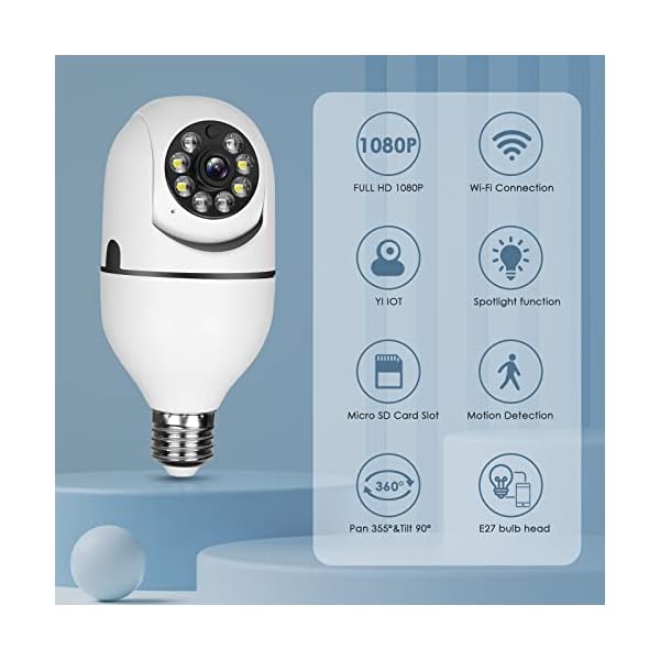 UPULTRA-Security-Camera-2packs-1080P-Wireless-WiFi-Outdoor-Home-IP-Camera-E27-360-Degree-PanoramicMotion-Detection-and-AlarmTwo-Way-AudioNight-Vision UPULTRA-Security-Camera-2packs-1080P-Wireless-WiFi-Outdoor-Home-IP-Camera-E27-360-Degree-PanoramicMotion-Detection-and-AlarmTwo-Way-AudioNight-Vision
