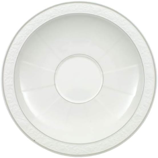 Villeroy & Boch 10-4392-1310, Classic Porcelain Tableware, Gray Pearl Saucer Coffee/Tea Cup, Pack of 1, 16 cm