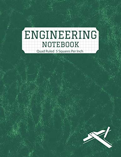 Quad Ruled Engineering Notebook: 8.5 x 11 Inch (21.59 x 27.94 cm ...