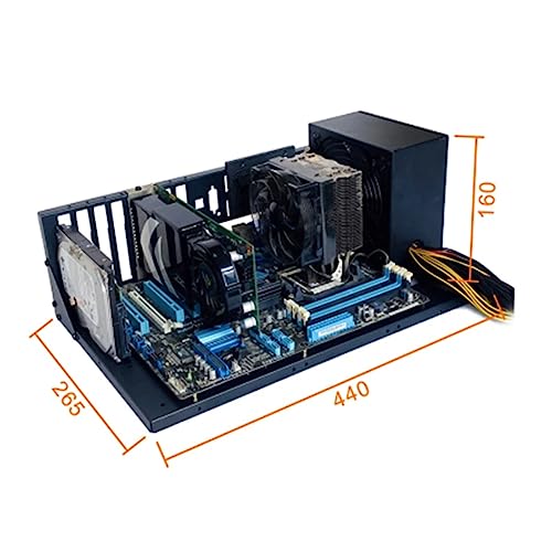 Chasis Abierto para Computadora Dual-Way Server Soporte para Placa Madre E-ATX/ATX Abierto Refrigeración Negro modelo 500386654A2 miniatura 3