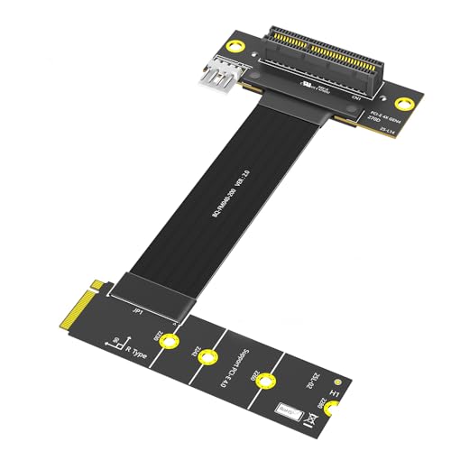 Cable PCI-E 4.0 4X M.2 Key M con giro a la derecha de 270 grados para espacio reducido