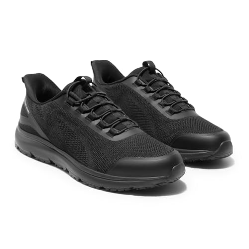 Image of Bruno Marc Men's Hands Free Non Slip Work Shoes, Water Resistance Restaurant Slip on Food Service Sneakers