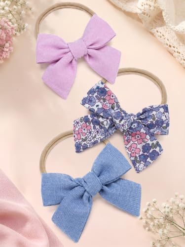 Image of POLKA TOTS Baby Hairbands for Kids Girl | Cute Stretchable Hair Bands for Baby Girls | Kids Hair Accessories | Elastic Infant Hairband | Toddler Hair Clips (Pack of 3)