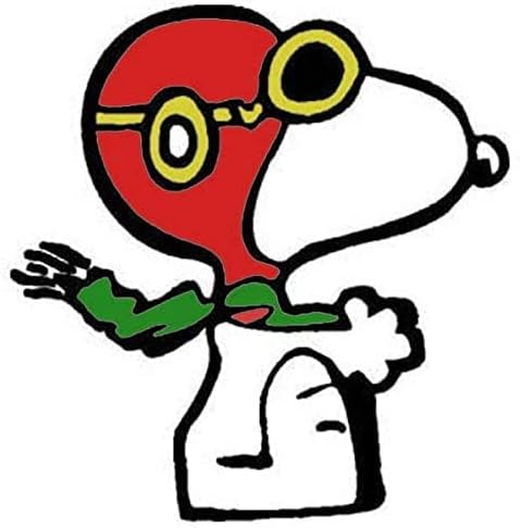 DW – Snoopy Pilot Color Vinyl Decal Bumper Sticker for Laptop, Car, Truck, Windows | 5”