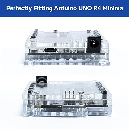 Image of SunFounder Transparent Acrylic Case Compatible with Arduino UNO R4 Minima (Original Bottom Case NOT Included)
