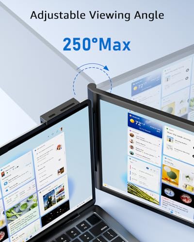 Image of Yodoit Laptop Screen Extender, 14 inch FHD 1920x1080 Travel Monitor with USB Type C Port and Built-in Speakers Compatible with MacBook