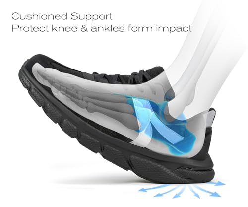 Image of LARNMERN Slip On Steel Toe Work Shoes Men's Slip Resistant Safety Sneaker Lightweight Comfortable Shoe
