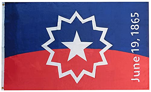 Juneteenth June 19 1865 Premium Quality Heavy Duty Fade Resistant 3x5 3x5 100D Woven Poly Nylon Flag Banner Grommets