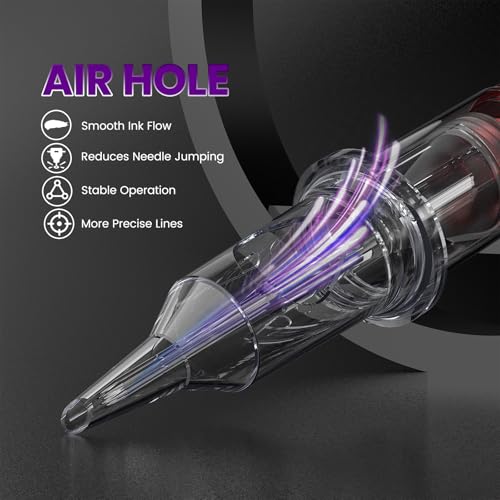 Image of Wormhole Tattoo Cartridge Needles 20pcs # 12 Mixed Sizes 3RL 5RL 5RM 7RM Disposable Tattoo Needles Cartridge Round Liner Round Magnum for Cartridge Tattoo Pen Machine Tattoo Supplies