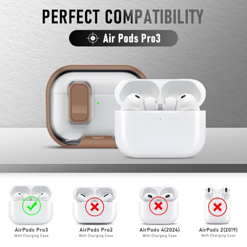 Image of for AirPods Pro 3 Case (2025) with Phone Stand & Cleaner Kit, Cute Soft Silicone Cover for AirPods Pro 3rd Genera case with Keychain for Women Men with Keychain for Airpod Pro case(2025)-Rose Gold