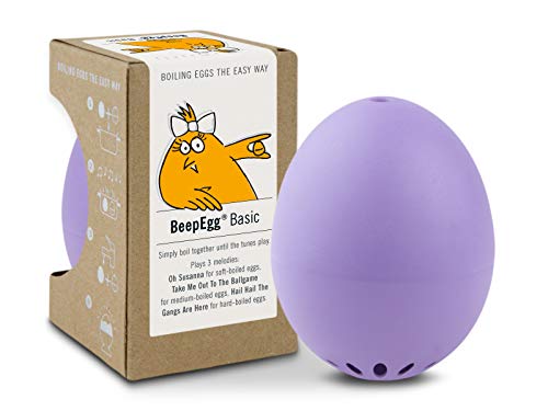 BeepEgg Basic Purple – Egg Timer for Boiling Eggs – Musical Egg Cooker for Soft, Medium, Hard Boiled Eggs – Food Safe – Singing Floating Egg Timer – Egg Cooker for 3 Levels of Doneness - Brainstream