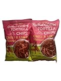 Trader Joe's Rolled Corn Tortilla Chips - Chili & Lime Flavored - Gluten Free - NET WT. 9Oz (255g) - Pack of 2 Bags