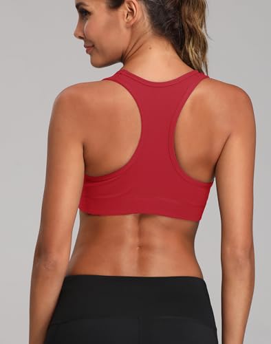 Image of Oalka Women's Racerback Sports Support Workout Running Bras | Oalka Women's Racerback Sports Support Workout Running Bras