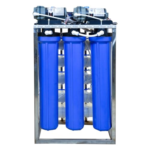 Image of AquaDart 50 LPH Commercial RO Water Purifier Plant with TDS Adjuster 50 Litre Blue Stainless steel Full Automatic with TDS Adjuster